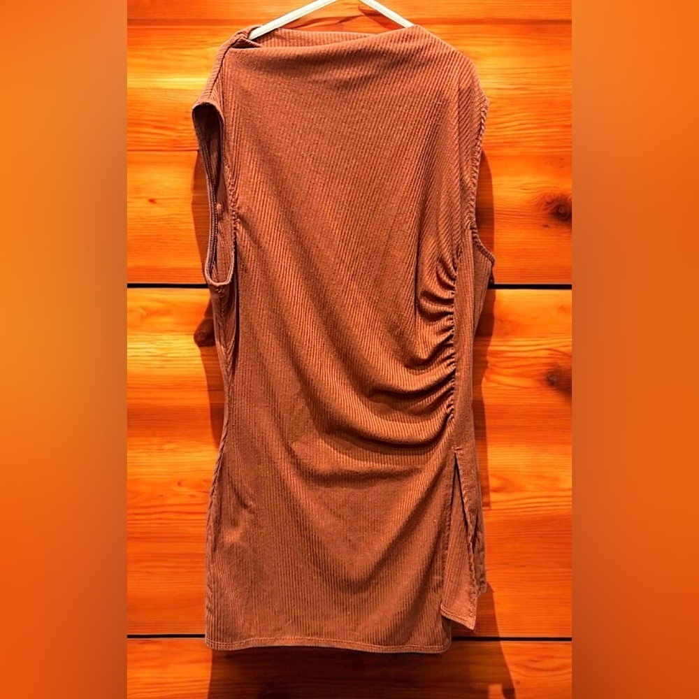 Fashion nova rustic Brown dress juniors XL pit to pit 16in length length 28in